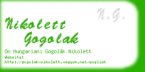 nikolett gogolak business card