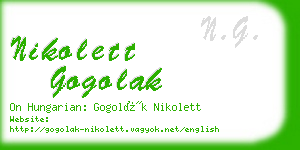 nikolett gogolak business card